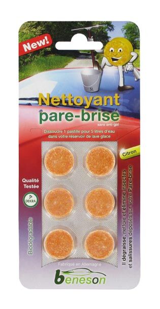 Blister de 6 tabs lave-glace